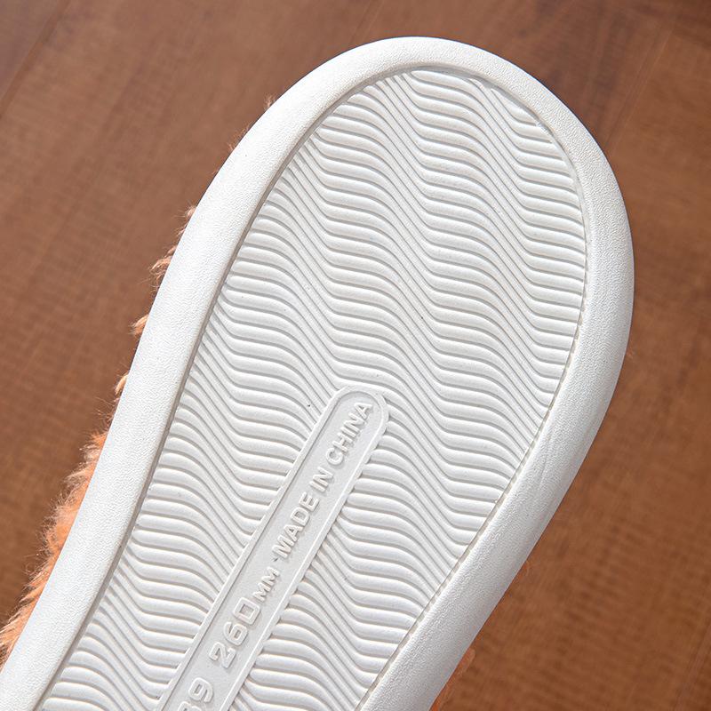 Couple cotton slippers thick-soled lightweight home indoor autumn and winter warm wool slippers household comfortable shoes