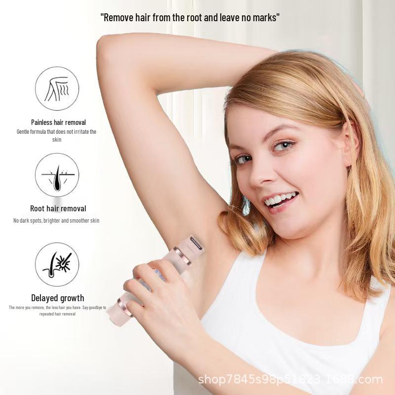 Universal Double-Headed Electric Hair Remover for Men and Women – Safe for Pubic, Armpit, and Leg Hair.