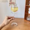 Rose-Shaped Red Wine Glasses Rose Shape Wine Glass With Colored Rose Leaves 150/