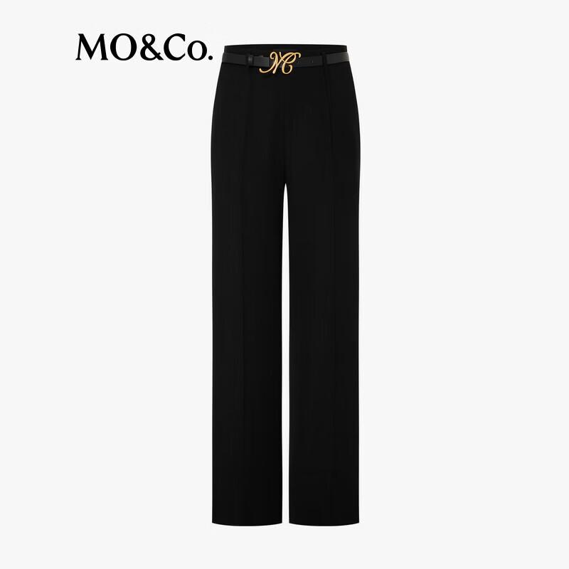 MO&Co. Women's 2025 Spring Straight-Leg Trousers with Belt