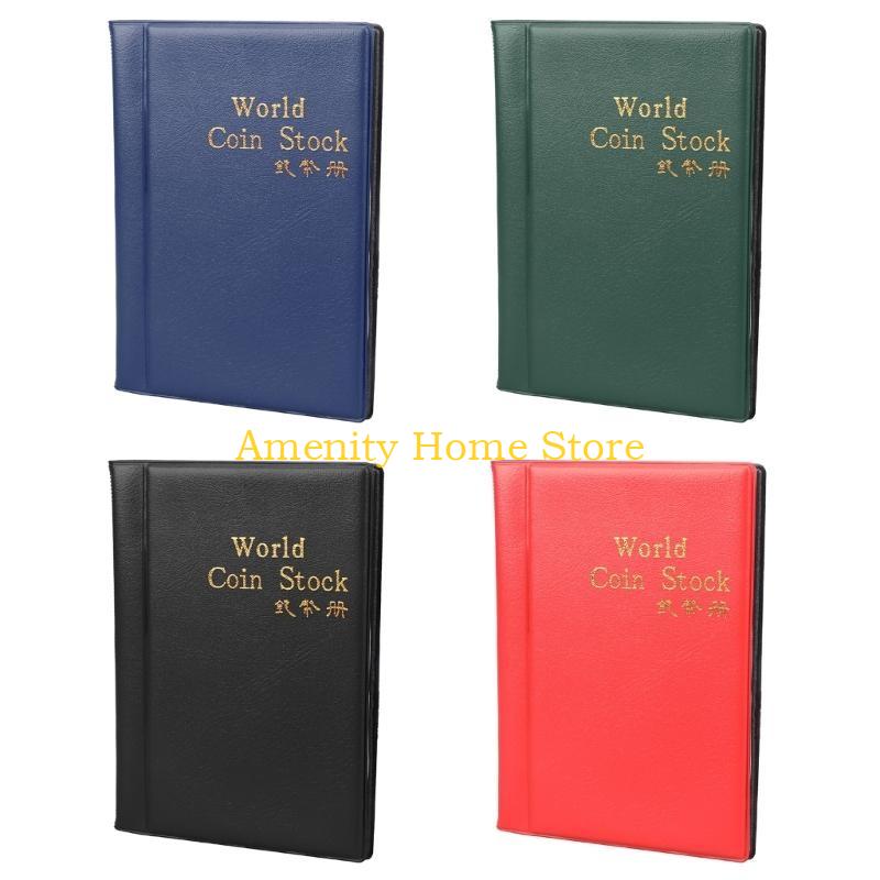 F26C Coin Album, 10 Pages Storage Sheets with 120 Coins Pockets Penny Collection Book Mini Money Collecting Holder for Coin