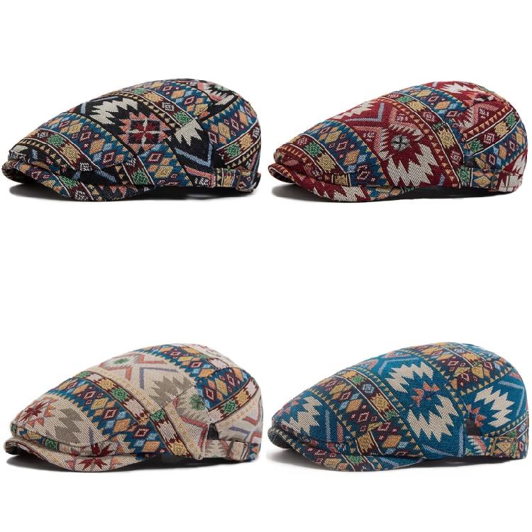 Elegant Embroidered Beret Hat Stylish Unisex Accessory Comfortable Wear For Outdoor Adventures And Social Gatherings