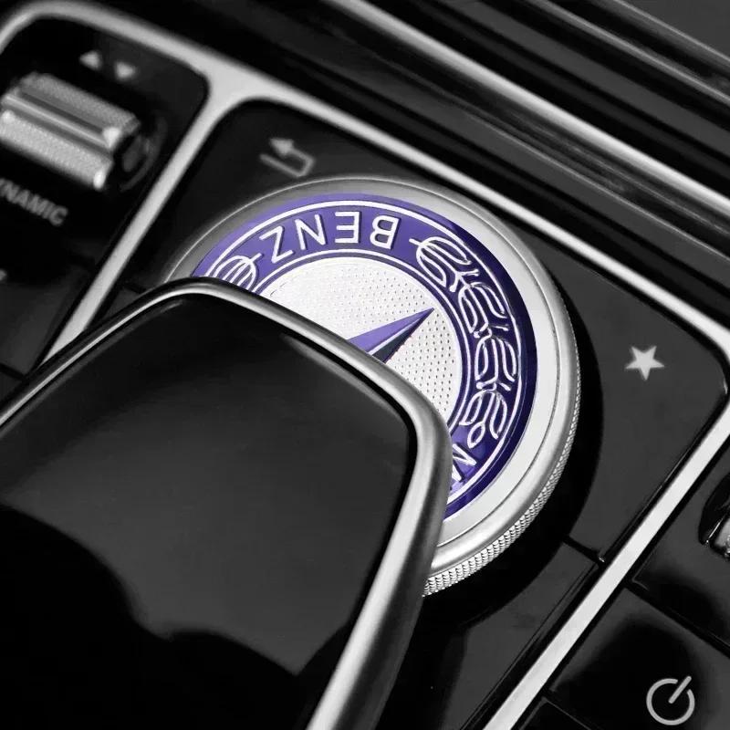 2025 For Mercedes-Benz 52mm Car Central Control Multimedia Decor Sticker For Mercedes Benz W212 W213 W205 AMG W177 V177 W247 W17