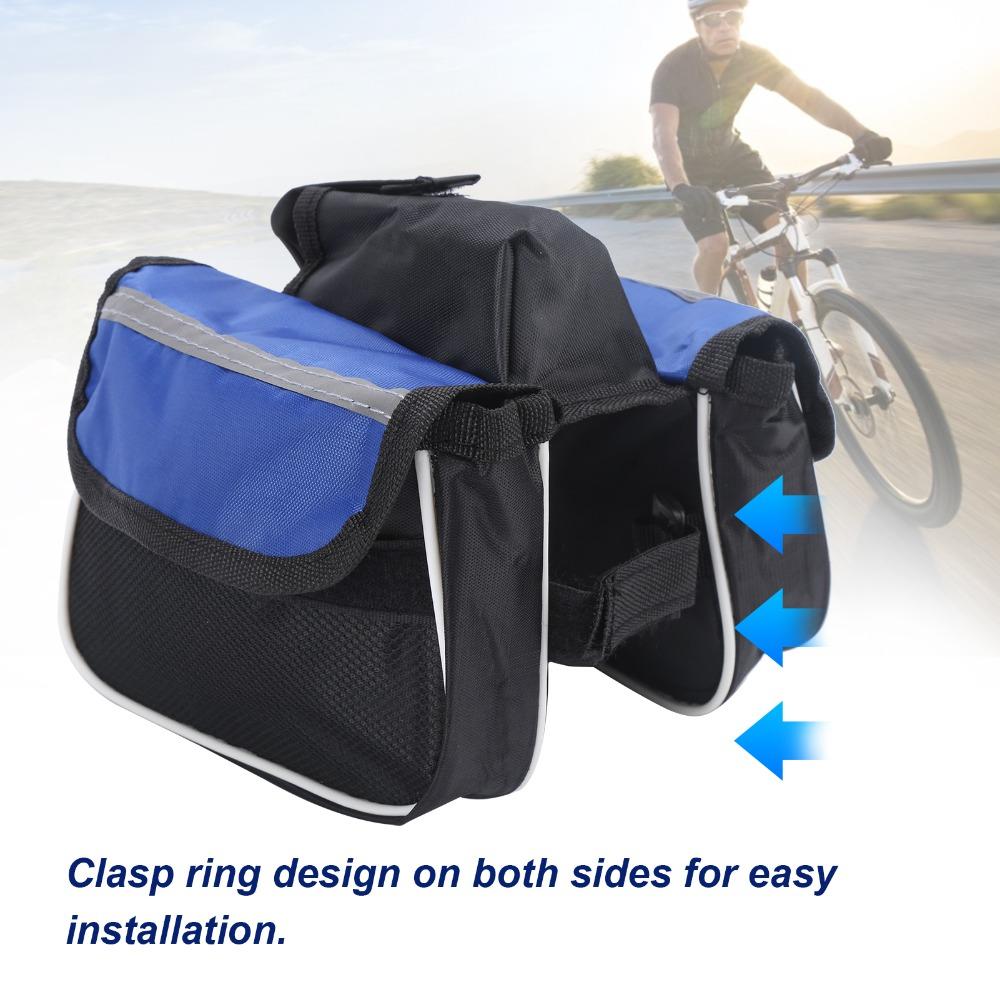 2PCS Hanging Bicycle Front Beam Bag 600D Oxford cloth Bike Frame Bag  Mountain Biking