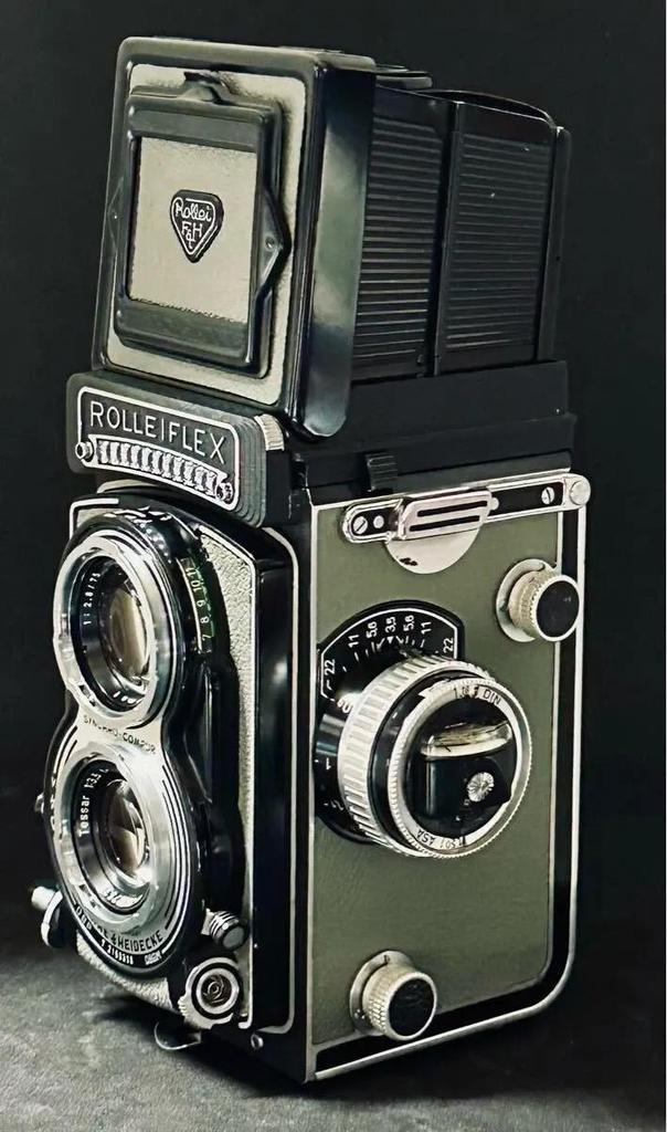 Rollei Rolleiflex T Typ1 Šedý TLR Fotoaparát Carl Zeiss Tessar 75mm f3.5