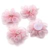 4pcs 5cm Organza Artificial Flowers Colorful Fabric Flowers With Stamens For DIY Wedding Party Home Clothing Headwear Decoration