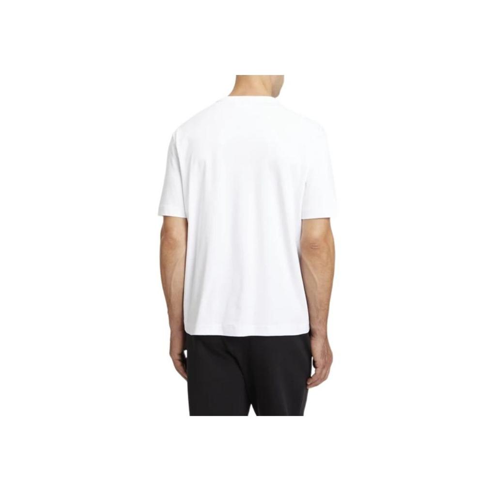Calvin Klein Round Neck Short Sleeve Printed Fitted Pullover T-Shirt Men Tops White K10K111133-YAF