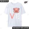 Love Pig Cute Hog Farmer Swine Farm Animal Shirts Graphic Tee Graphic T Shirts Birthday Round Short Sleeved