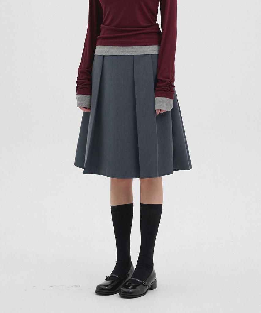 Micene Joby Pintuck Midi Skirt