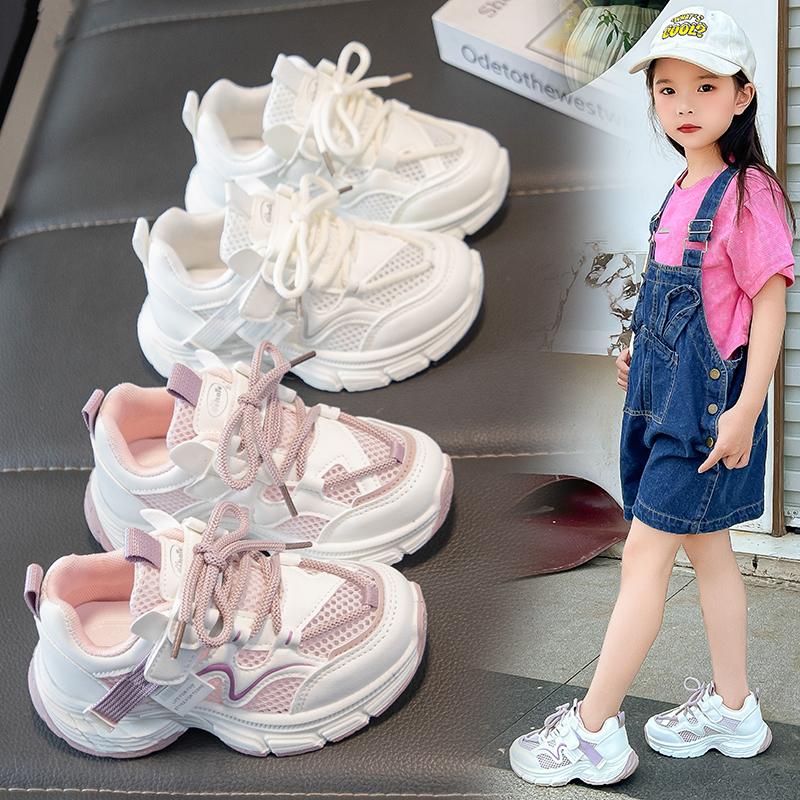 Girls Children Summer Casual Shoes Lightweight Walking School Sneakers Outdoor Playground Daily Comfort Footwear Comfort Fit