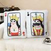40Cm Funny Playing Card Plush Pillow Stuffed 3D Eyes King Queen Jake Big Joker Seat Cushion Back Head Support Plushie Decor