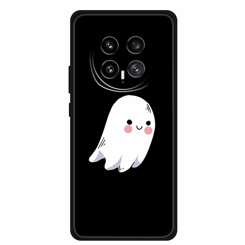 Phone Case For Honor Magic8 5G Soft TPU Black Silicone Cover For Honor Magic 8 2025 Case Coque Cartoon Flowers Protective Funda