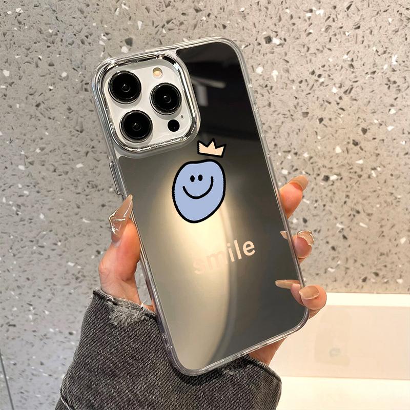 Stylish And Versatile Makeup Mirrors Phone Case For IPhone 16 17E 17 16Pro 15 14 11 12 13 Pro Max Silicone Shockproof Cover