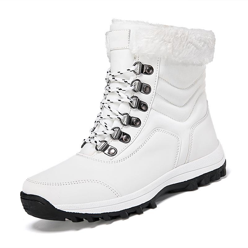 Women's Fleece-Lined High-Top Snow Boots - Warm, Thick, Plus Size Cotton Short Boots for Autumn/Winter Fashion