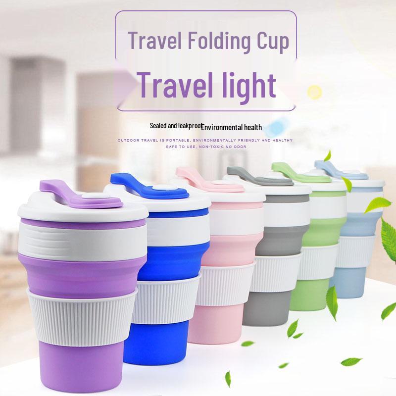 Silicone Folding Portable 350ml Cup – High-Temperature Resistant and Retractable for Outdoor Use