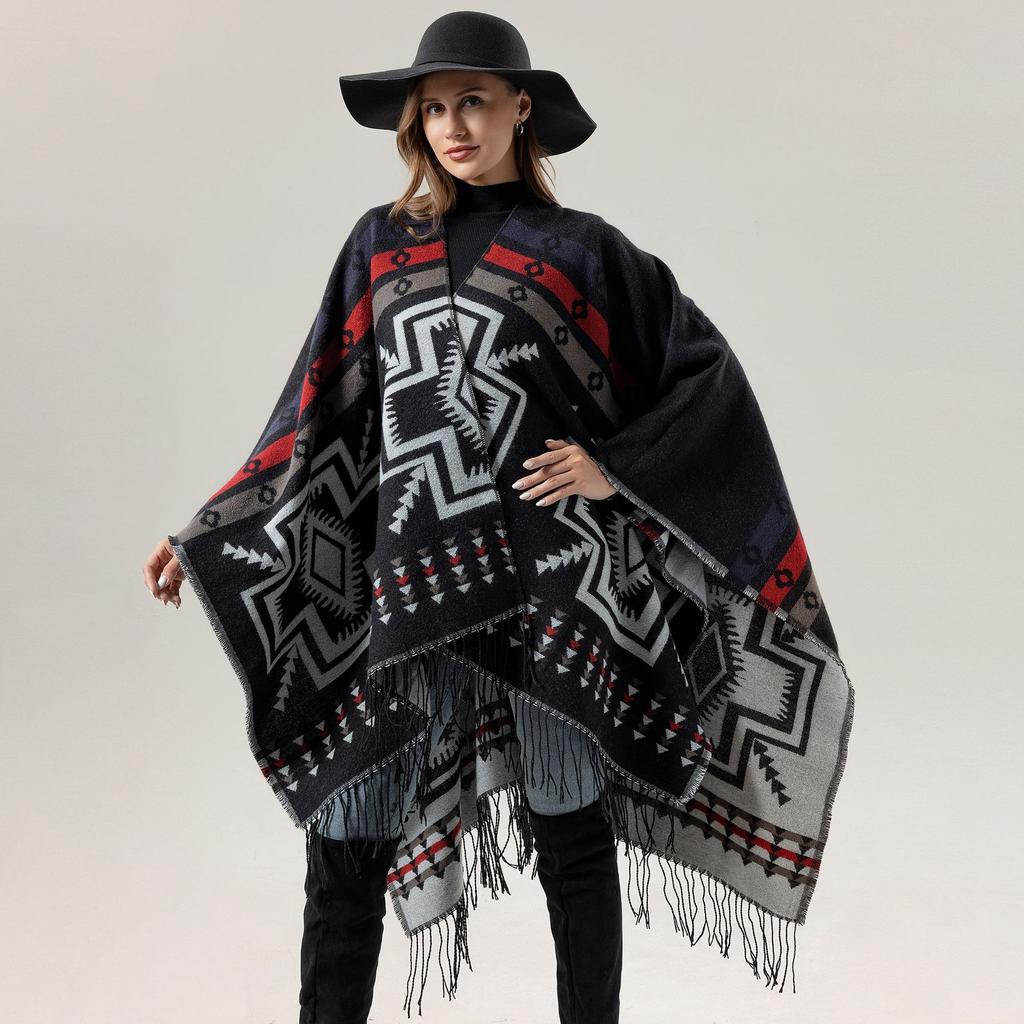 Jednoduchý šál, letní luxusní šátek, teplý rozdělený plášť pro ženy