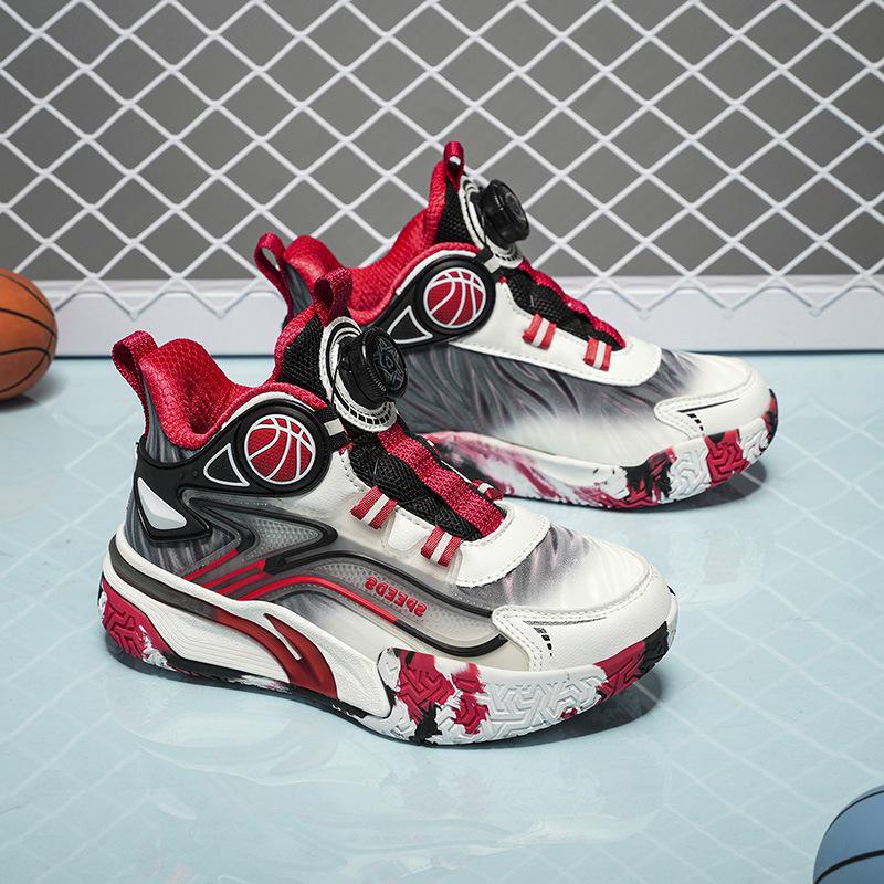 Wasserdichte Leder-Basketballschuhe für Jungen, Herbst/Winter 2025: Weiche Sohle, Reibungsgeräusch, Strapazierfähige und verschleißfeste Sport-Laufschuhe.
