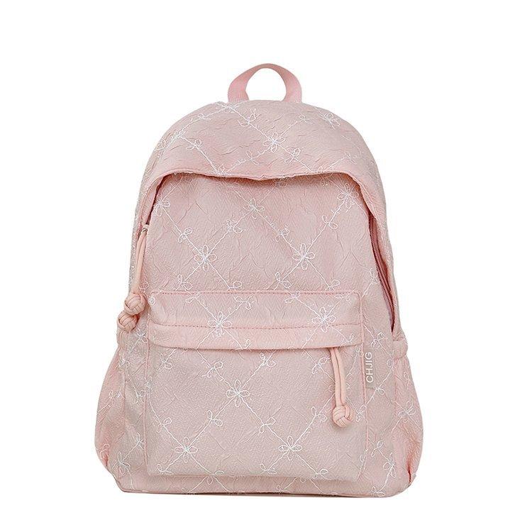 Schoolbag new ins simple large capacity solid color girl cute versatile schoolbag junior high school student college student backpack