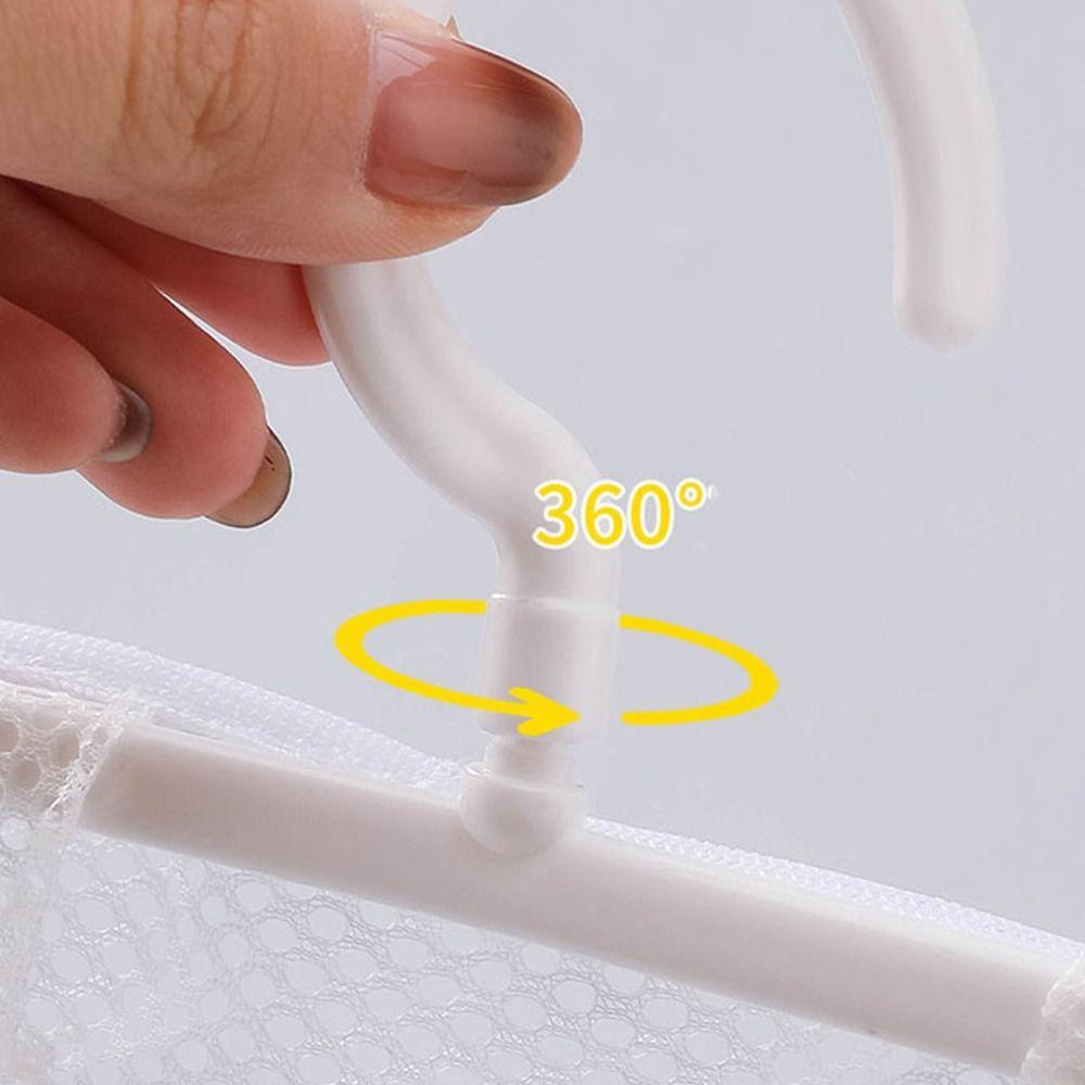 Foldable Clothespin Bag Breathable Hanging Drying Net Bag Laundry Storage Mesh  for Bathroom