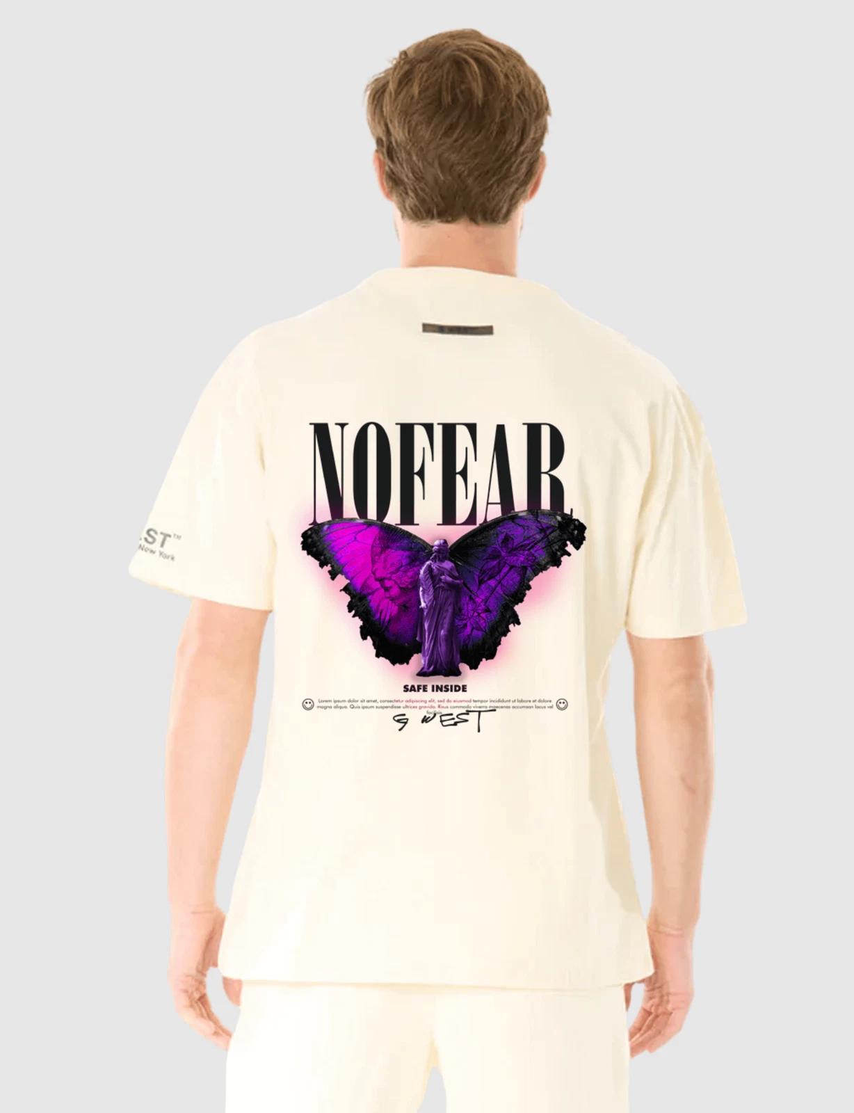 G WEST NO FEAR T-SHIRT - CLOUD CREAM XL