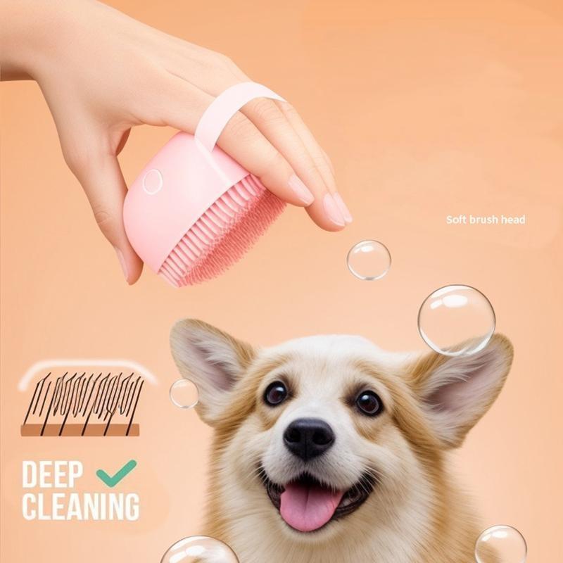 Pet Bath Brush Shampoo Massage Brush Soft Silicone Puppy Cat Comb Pet Dog Cleaning Brush for Dog Cat Shower Grooming Tool