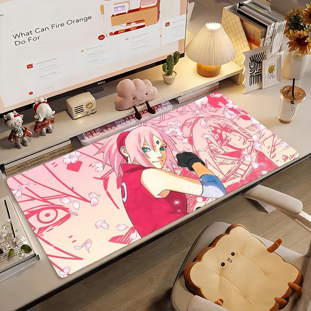 N-Naruto-S H-Haruno Sakura-S Mouse Pad Non-slip Rubber Gamer Balance Computer Mat Decoracion Deskmat Laptop Office Large