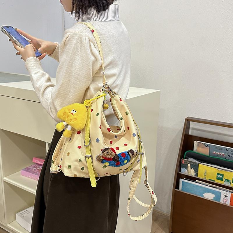 New DCLOUD Nylon Crossbody Bag Women's Yellow/White/Blue TBT232