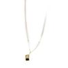Altesse [L5355] - Gold Plated Necklace 'Calypso' Black White