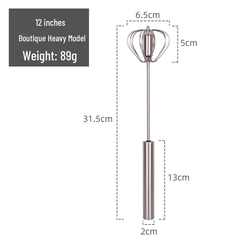 Stainless Steel Semi-Automatic Egg Beater and Whisk for Baking