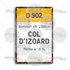 Tour de France Cycling Race Cycling Landmark Metal Plaque Road Signs Croix de FER Madeleine Tourmalet Luz-Ardiden Loze