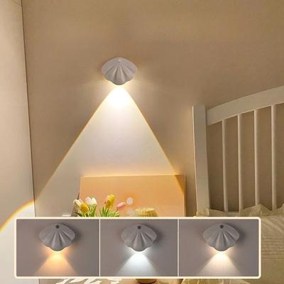 New LED Shell Sensor Light Motion Sensor Light USB 3 Colours Corridor Staircase Room Decoration Light LED Light Sensor Light