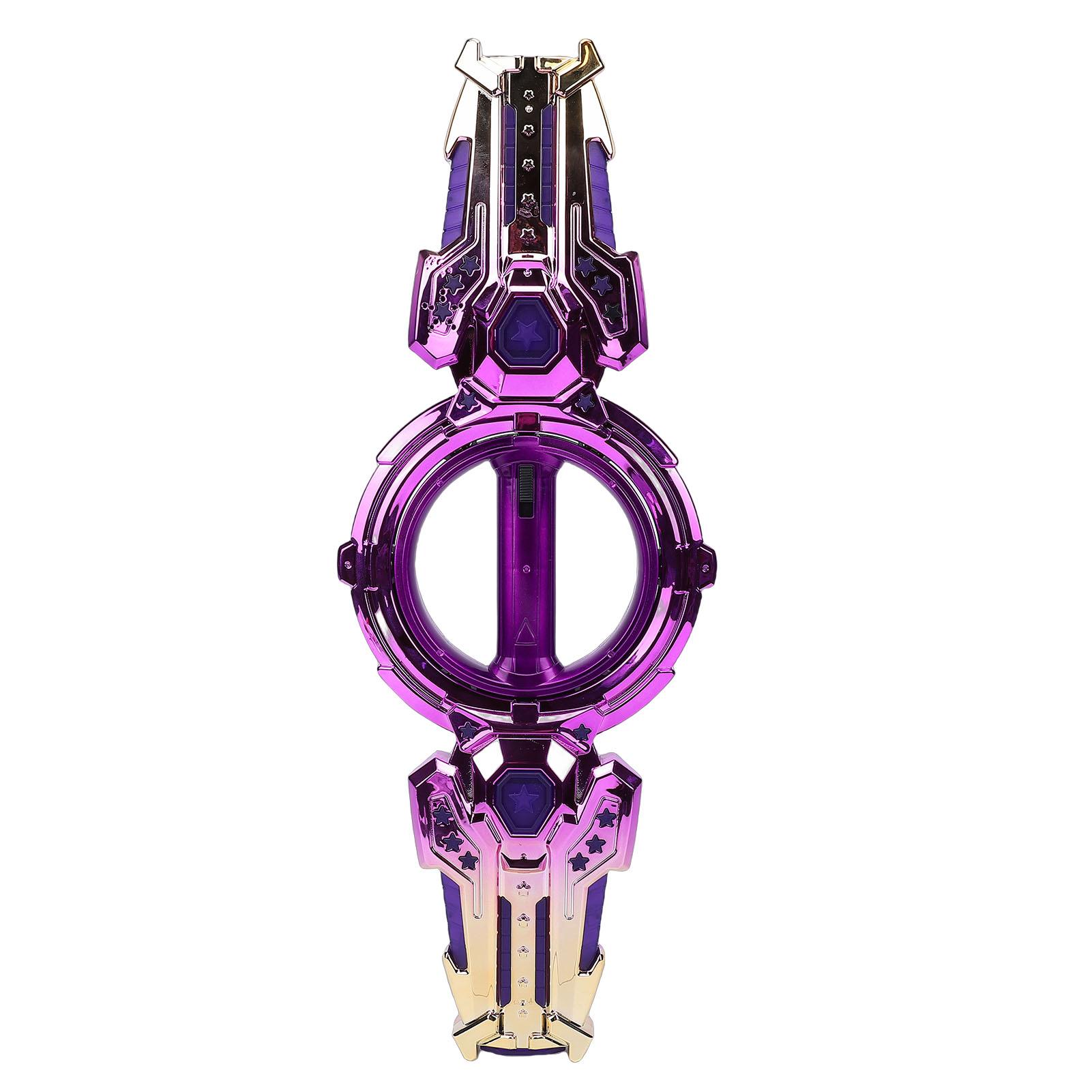 

Double Ended Retractable Sword Toy Rotating Double Edged Saber Multiple Lighting Styles фиолетовый