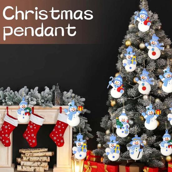 

16 шт. Мини-подвеска в виде снеговика, набор для подвески на елку, легко повесить