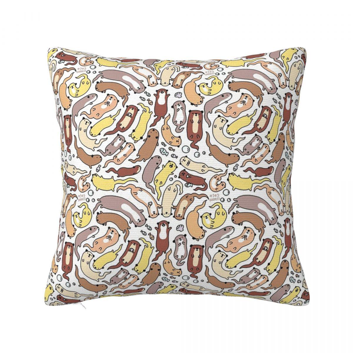 

Vintage Emmet Otter Square Pillowcase Cushion Cover Pillow Case Throw Pillow Cover for Home Bedroom Car 12x12Inch