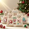 8/24pcs Gift Bags with Drawstrings, Mixed Pattern Linen Christmas Bags for Xmas Holiday New Year Party Favors Supplies