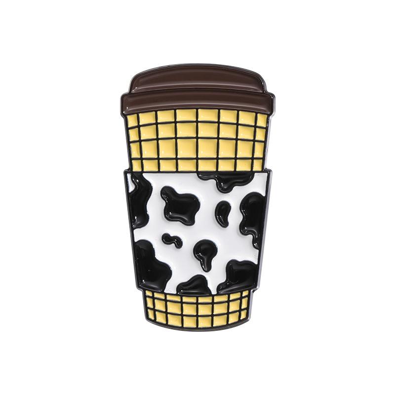 

Кофе Привлекательный Мультяшный Значок-Брошь Уникальное Эмалевое Покрытие Для Модного Вида QHXZ151