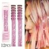 Heat Resistant Glitter Tinsel Hair Extensions Silk Hair String Extensions  For Kids Girls Women