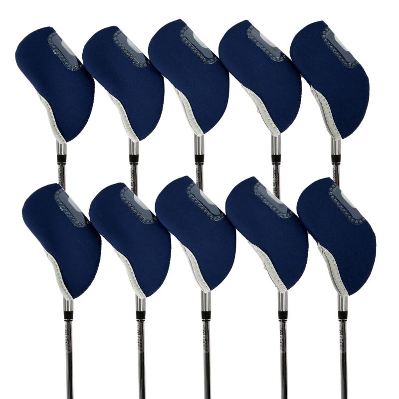 10Pcs Neoprene Golf Iron Head Covers Golf Wedge Covers Iron Putter Headcovers