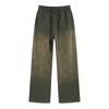 2024 Autumn Retro American Distressed Men's Drawstring Sweatpants - 450g Casual Loose Fit