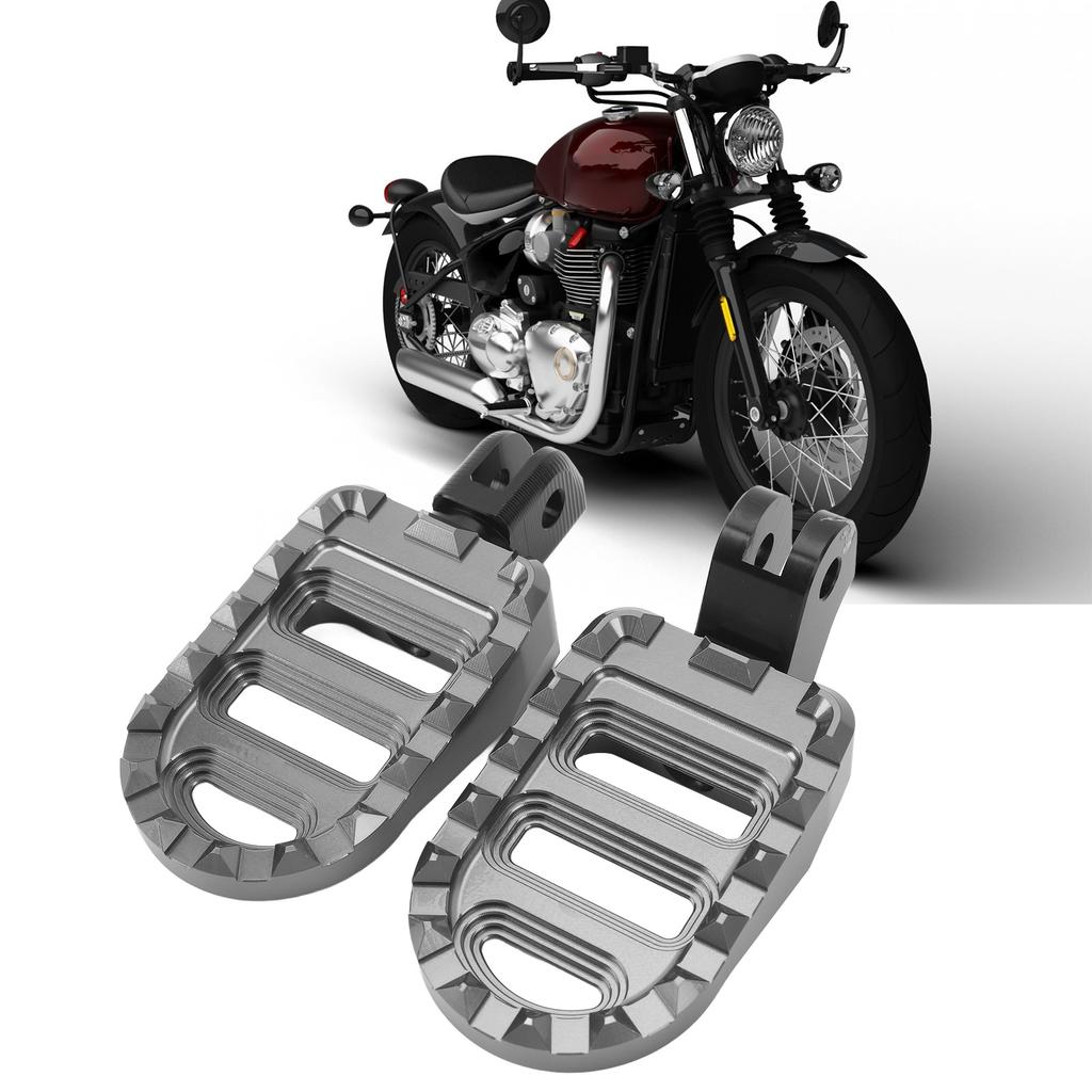 1 Pair of Front Foot Pegs Aluminum Anti Slip Motorcycle Front Footrest Pedal Set for Motorbike