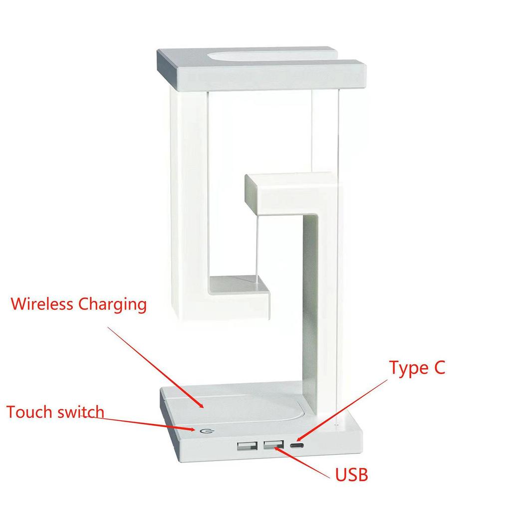 Suspended Anti-Gravity Wireless Charging Table Lamp LED Light Mobile Phone Wireless Charging Function