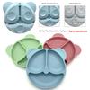 Little Bear Silicone Suction Plate & Bib Set for Infants and Toddlers