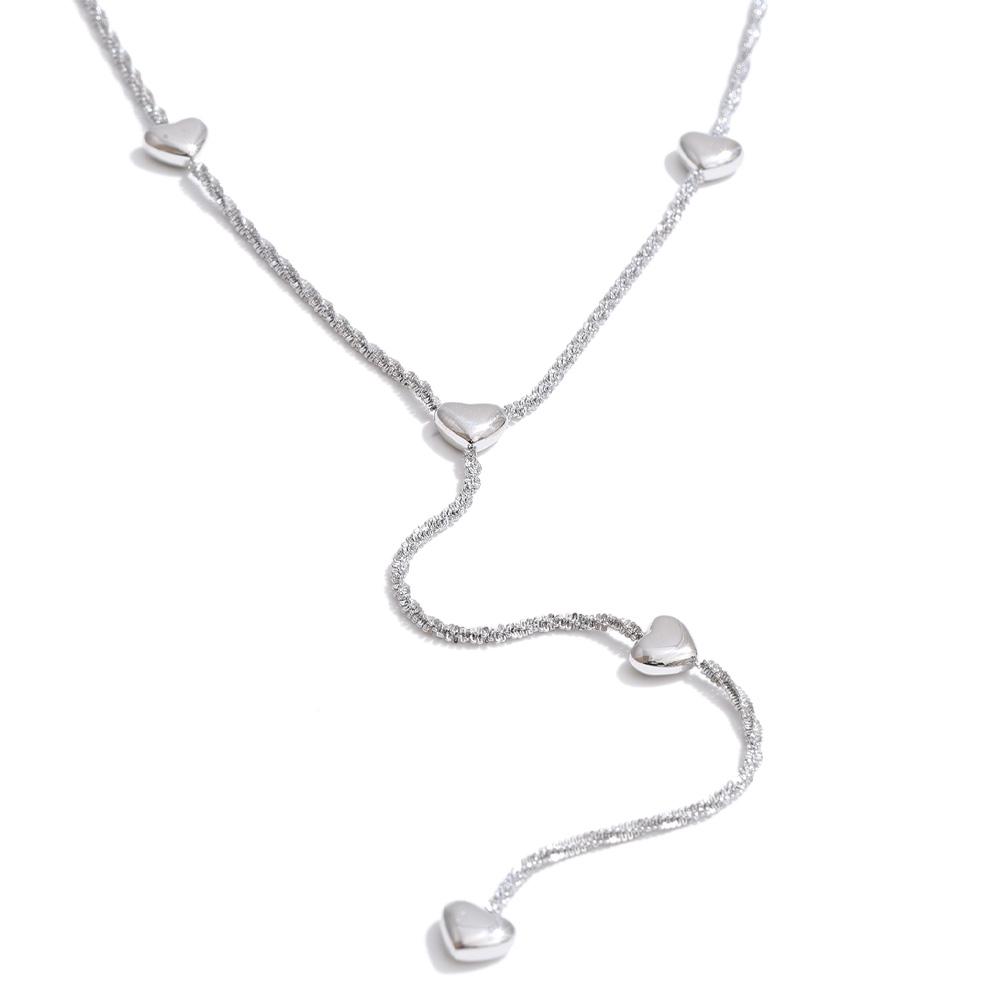 Yhpup Stainless Steel Heart Love Y Chain Drop Necklace That Goes Down The Chest Trending Attractive Women Jewelry Waterproof