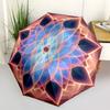 1PC Lotus Mandala Automatic Open/close Umbrella with 8-Rib Structure for Women/Men, All-Season Use - Travel Essential, Stylish Accessory, Highquality