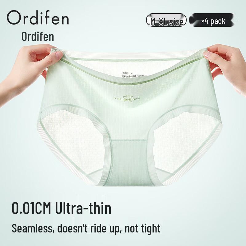 O'DFEN Women's Ice Silk Seamless Briefs