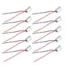 10PCS 1156 Bulb Sockets LED Turn Signal Light Holder with 3.5in Harness DC 12V Flexible