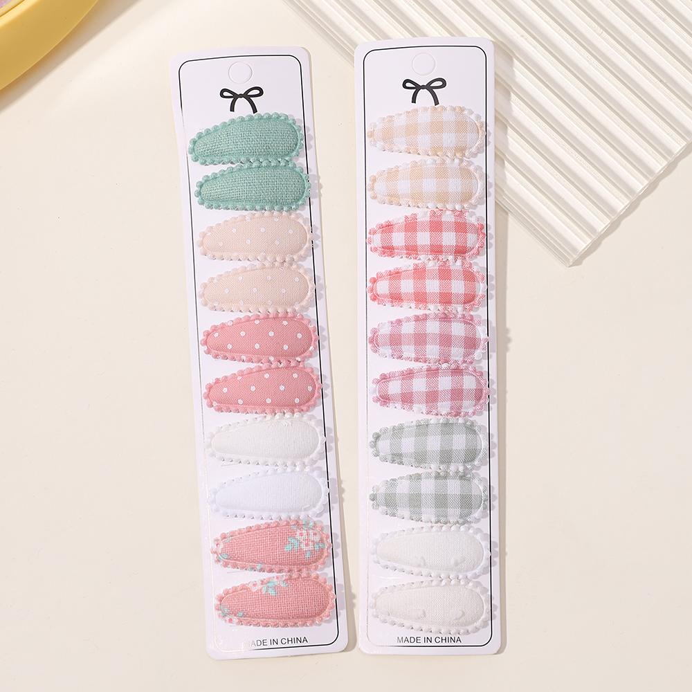 20pcs/lot mini hair BB clips for girl lovely printing cotton hairpins handmade hair bangs hairgripes children cute headwear