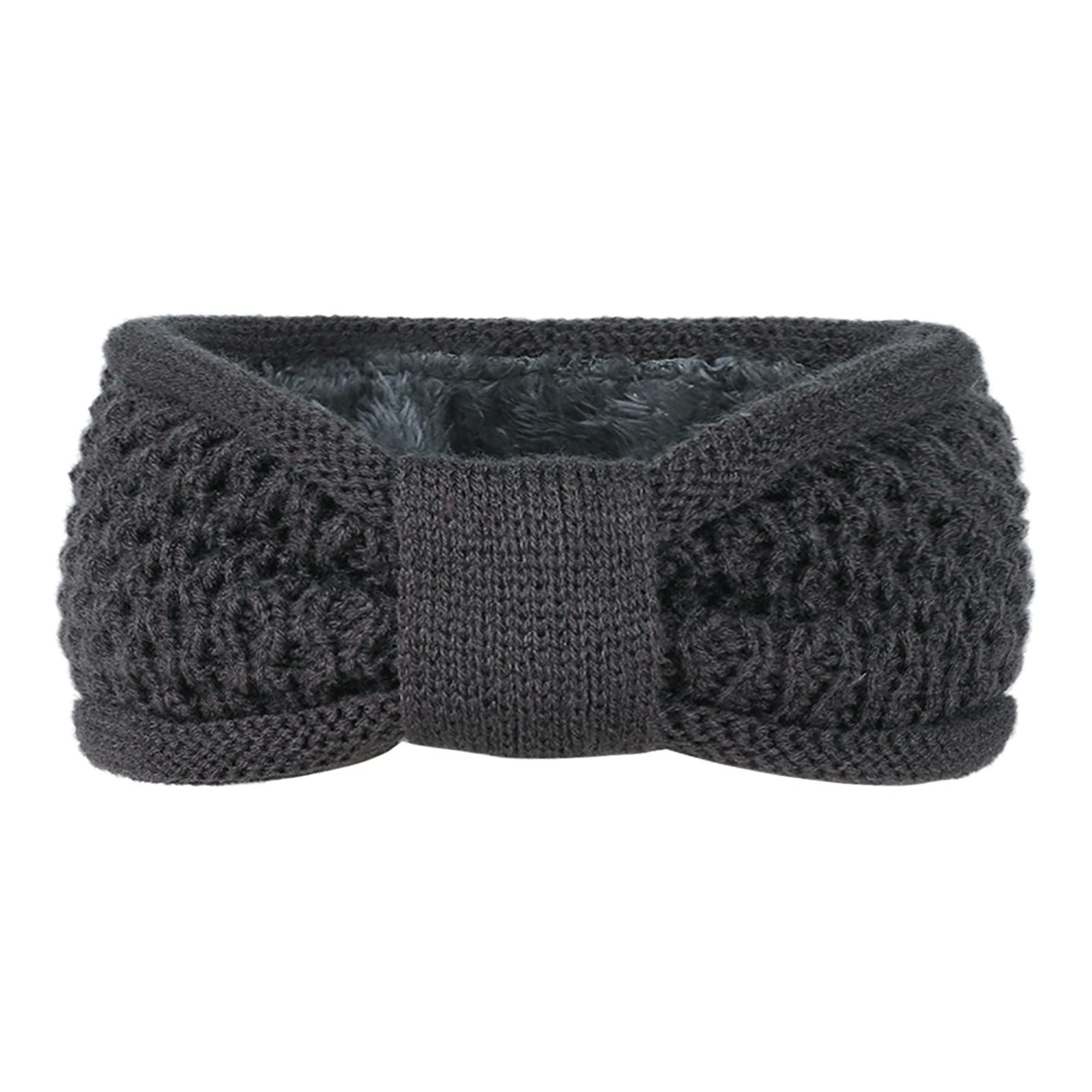 Ohrenschützer Ästhetische Schleife Warm und Trendig für Kaltes Wetter Radfahren Laufen Sport Kopfbedeckung Stirnband 8 black