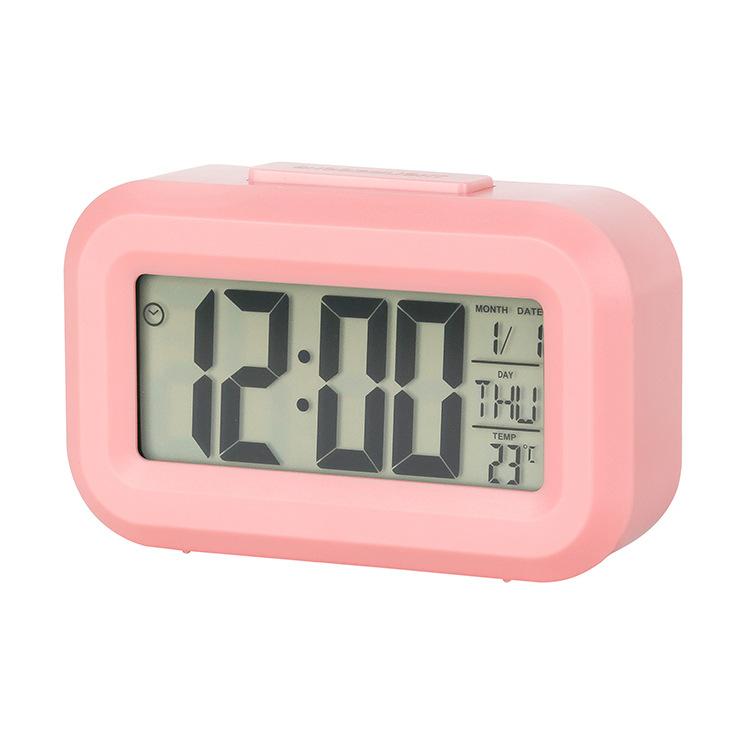 12/24h Led Digital Display Alarm Clock Home Bedside Battery Power Multifunction Snooze/Temperature Night Light Date Alarm Clock