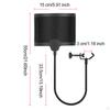 Microphone Flexible Mic Wind Screen Metal Mesh Noise Reduction for Gaming Podcast Videos Studio